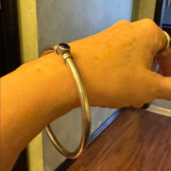 Vintage 1970’s Red Stone Sterling Silver Bracelet - Picture 11 of 11